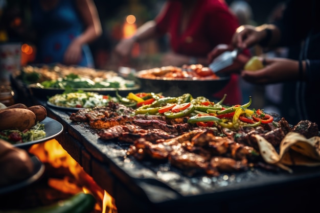 Foto gratuita un primo piano sul delizioso barbecue messicano