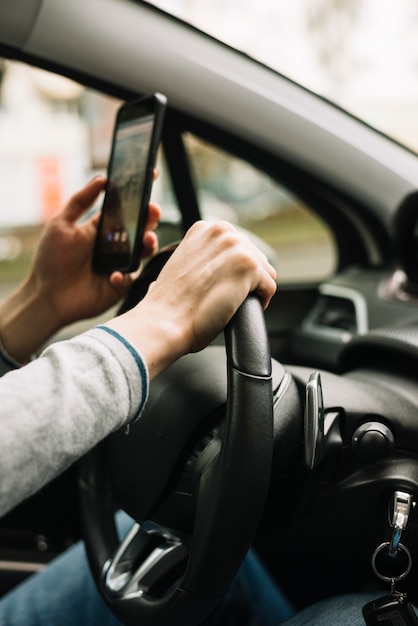 無料Photo クローズアップ、男、運転、車