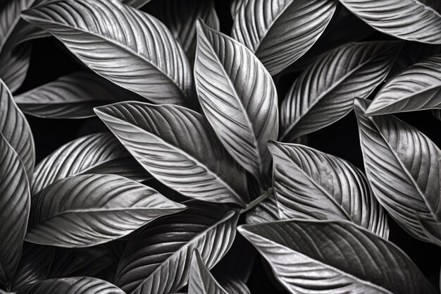 Close up on metallic leaves