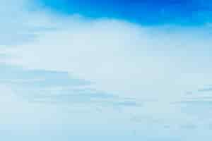 Free photo closeup blue sky with white fluffy cloudy