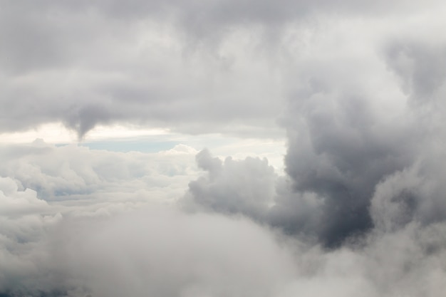 Free Photo closeup large gray clouds.