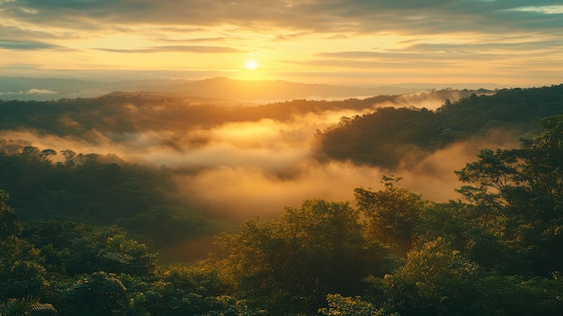 Free photo cloud forest landscape