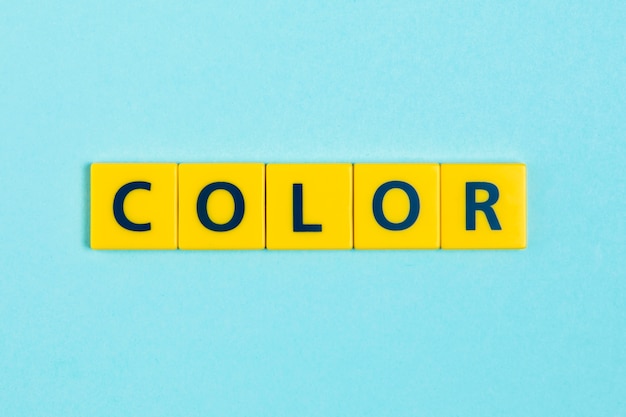 Free Photo color word on scrabble tiles