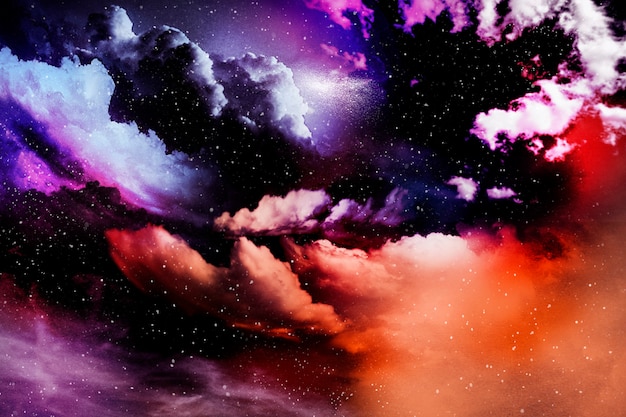 Free photo colorful abstract universe textured background