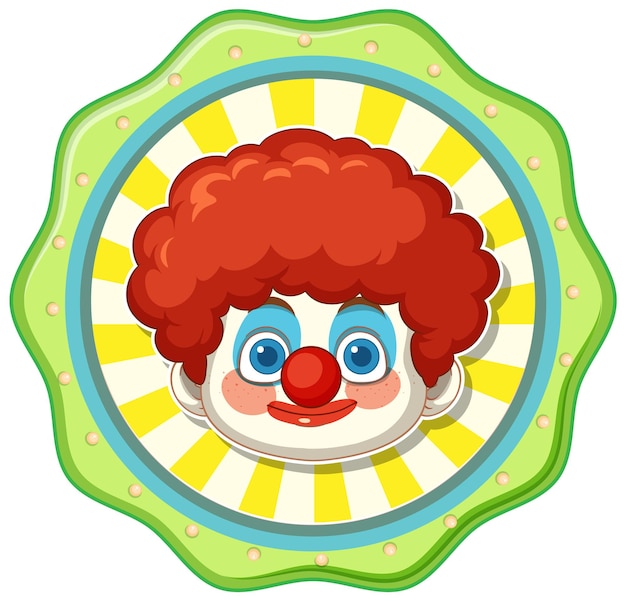 Free photo colorful clown face illustration