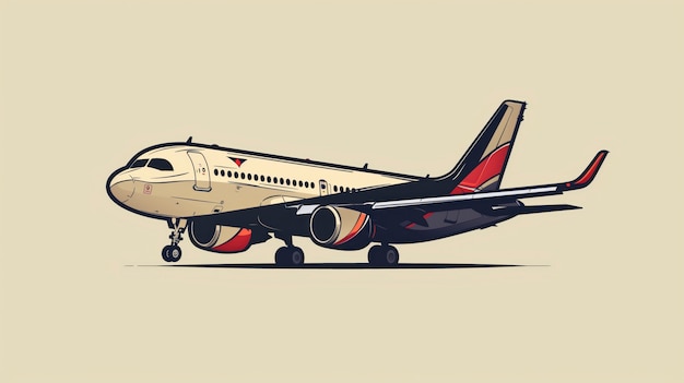 Free photo comic style airplane illustration