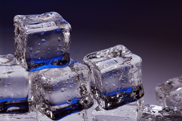 Free Photo composition of ice cubes