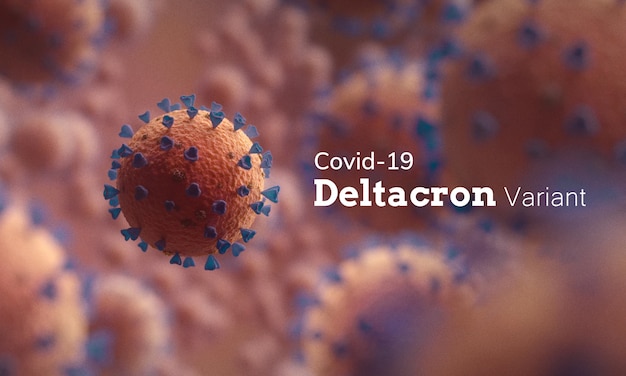 Free Photo concept of deltracron variant of covid