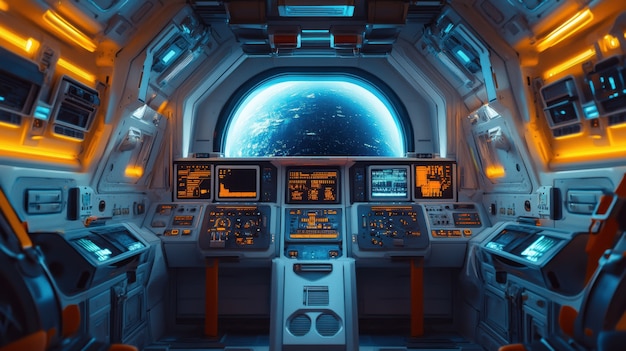 Free Photo control table of a spacecraft