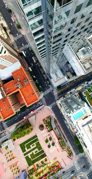 Creative aerial view of cityscape