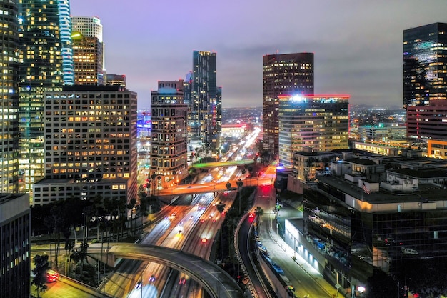 Creative aerial view of cityscape