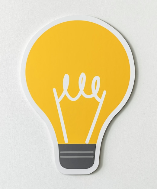 Free photo creative light bulb ideas icon