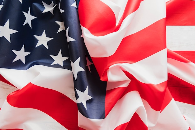 Free Photo crumpled united states flag