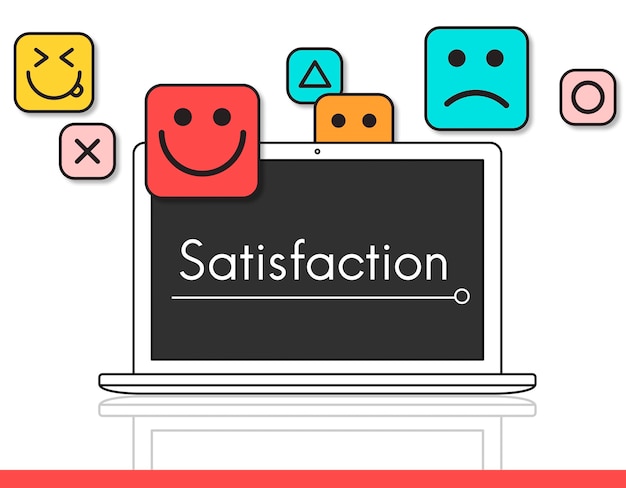 Free photo customer evaluation feedback smiley emoticons