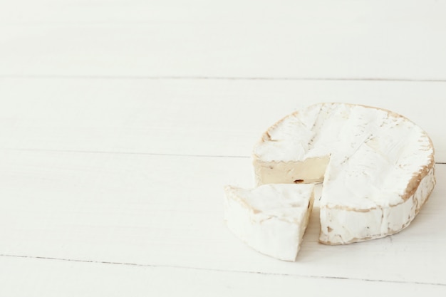 Free photo cut camembert cheese