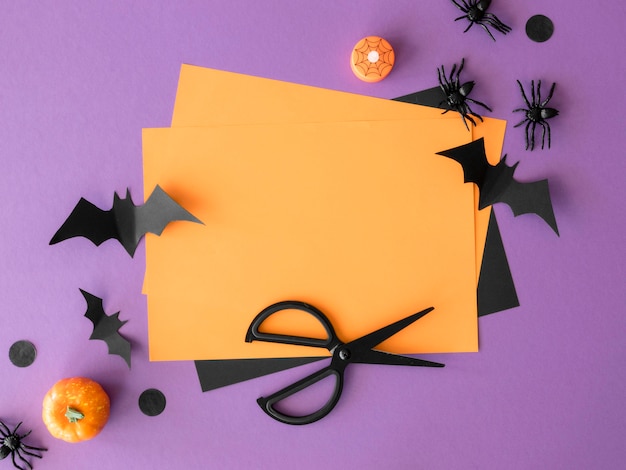 Free photo cute halloween concept with copy space