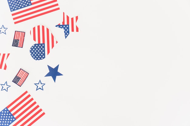 Free photo decor with pattern of usa flag