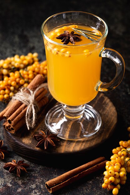 Delicious and healthy sea buckthorn tea