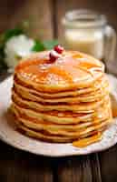 Free photo delicious photorealistic pancakes