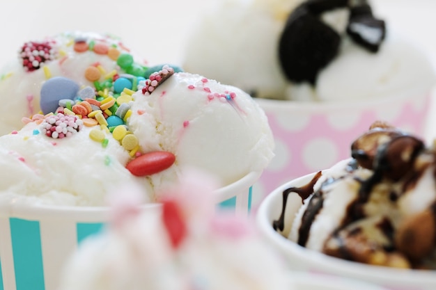 Free photo dessert. delicious ice cream on the table