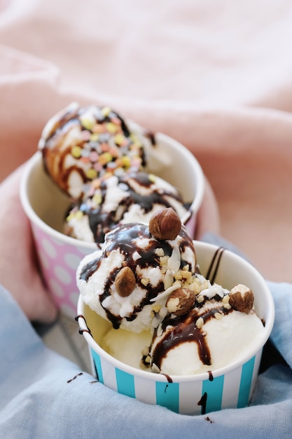 Free photo dessert. delicious ice cream on the table