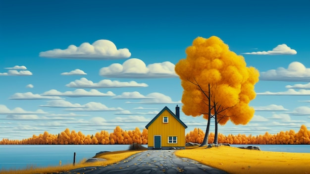 Free photo digital art isolated house'