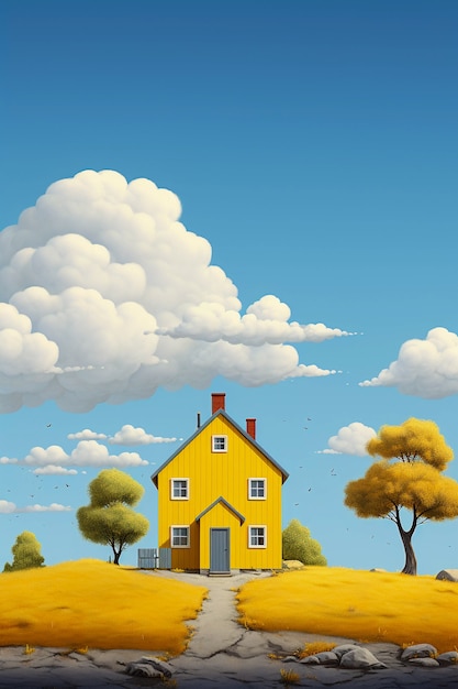 Free photo digital art isolated house'