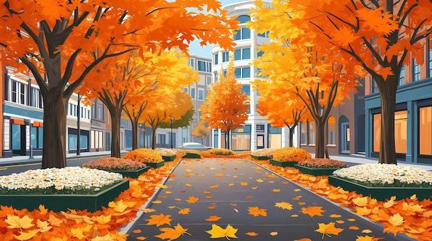 Free Photo digital art style autumn illustration