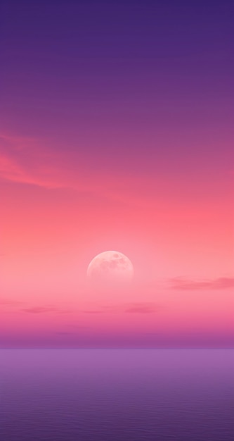 Free photo digital art style sky landscape with moon