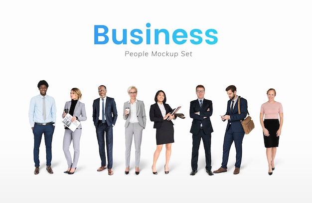 Free photo diverse business people characters set