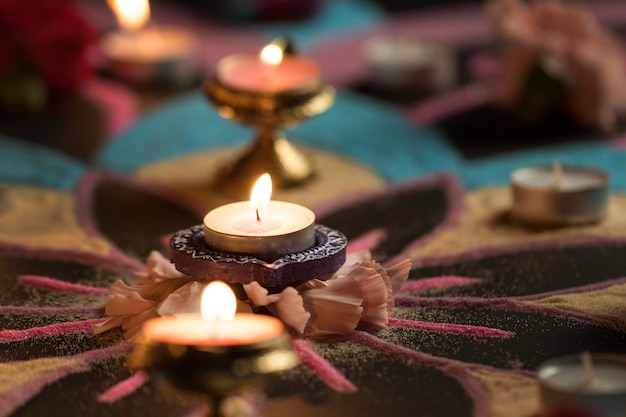 Foto gratuita diwali festival della tradizione delle luci