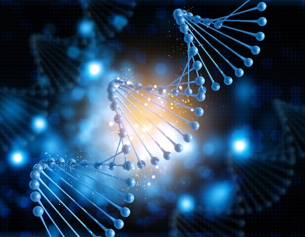 Free photo dna figure on a blur background