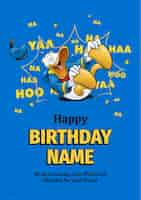 Free photo donald duck birthday card