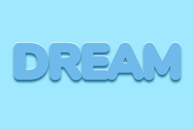 Free Photo dream word in bold text style