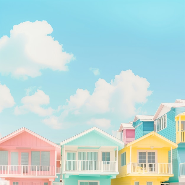 Free photo dreamy atmosphere and pastel colored scene for travel content