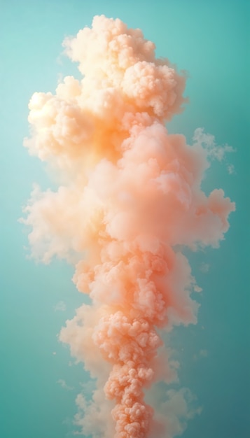 Dreamy and colorful smoke clouds