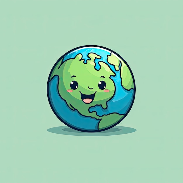 Free photo earth  in  cartoon style