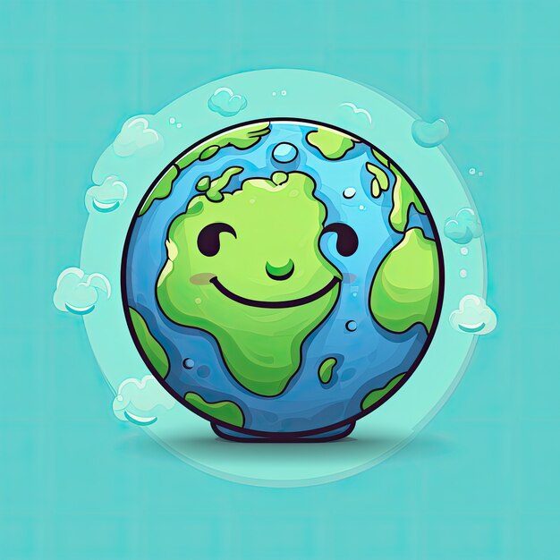 Earth  in  cartoon style