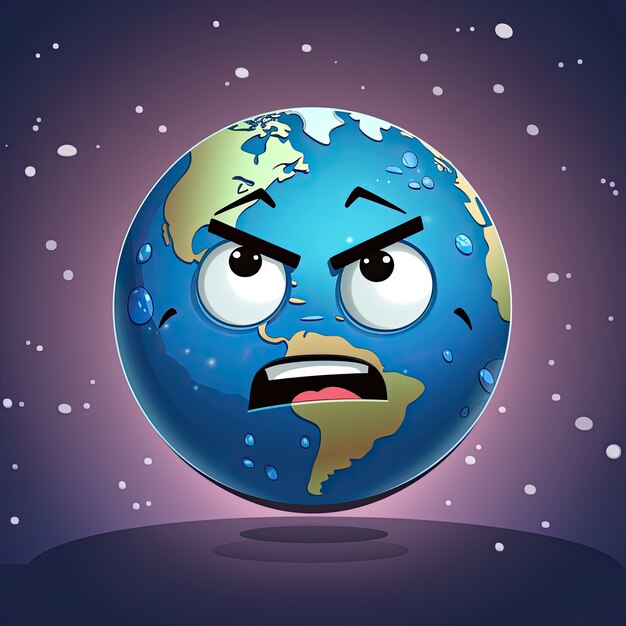 Earth  in  cartoon style