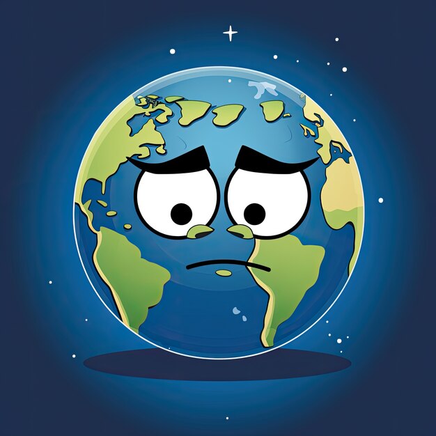 Earth  in  cartoon style