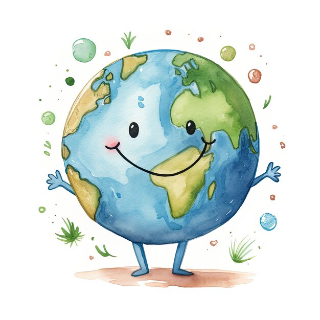 Earth  in  cartoon style