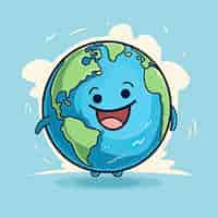 Free photo earth  in  cartoon style