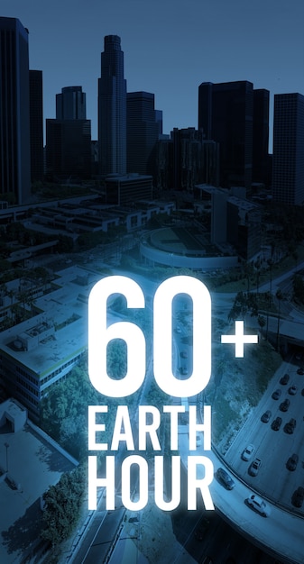 Earth hour photo composition