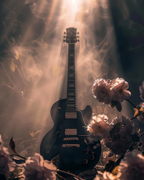 Foto gratuita still life di chitarra elettrica