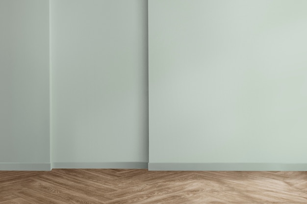 Free Photo empty minimal room interior design with mint green wall