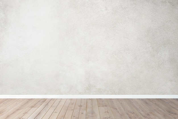 Free Photo empty room gray wall room with wooden floor