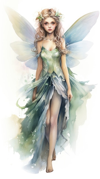 Enchanting watercolor fairy illustration