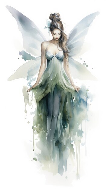 Enchanting watercolor fairy illustration