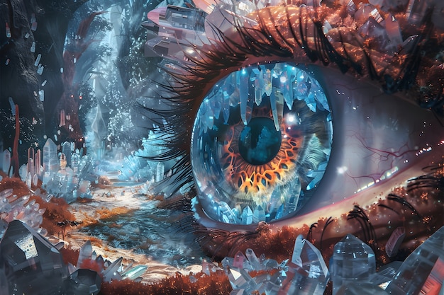 Fantasy eye illustrated