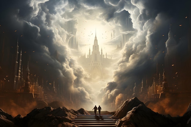 Free photo fantasy kingdom of heaven artwork